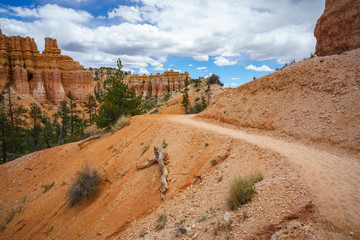 hiking the fairyland loop trail in bryce canyon national park, utah, usa