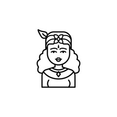 Krishna, Hindu God icon. Simple line, outline vector religion icons for ui and ux, website or mobile application