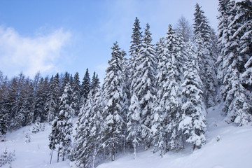beautiful view of Austrian ski resort, Dachstein region, Alps