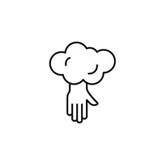 Hand from Heaven, cloud, Christianity icon. Simple line, outline vector religion icons for ui and ux, website or mobile application