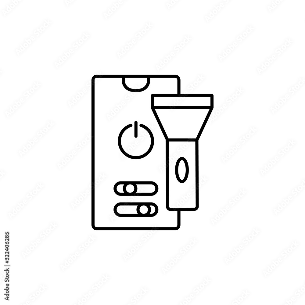 Poster smartphone light icon. simple line, outline vector of phone application icons for ui and ux, website