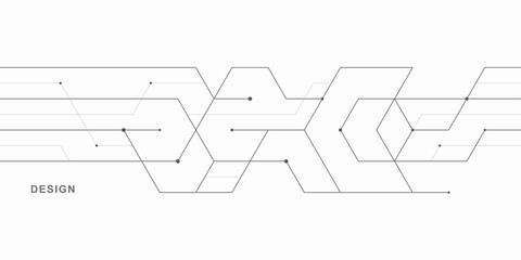 Abstract geometric technological background. Vector creative design.
