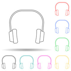 headphones from noise multi color style icon. Simple thin line, outline vector of home repair tool icons for ui and ux, website or mobile application