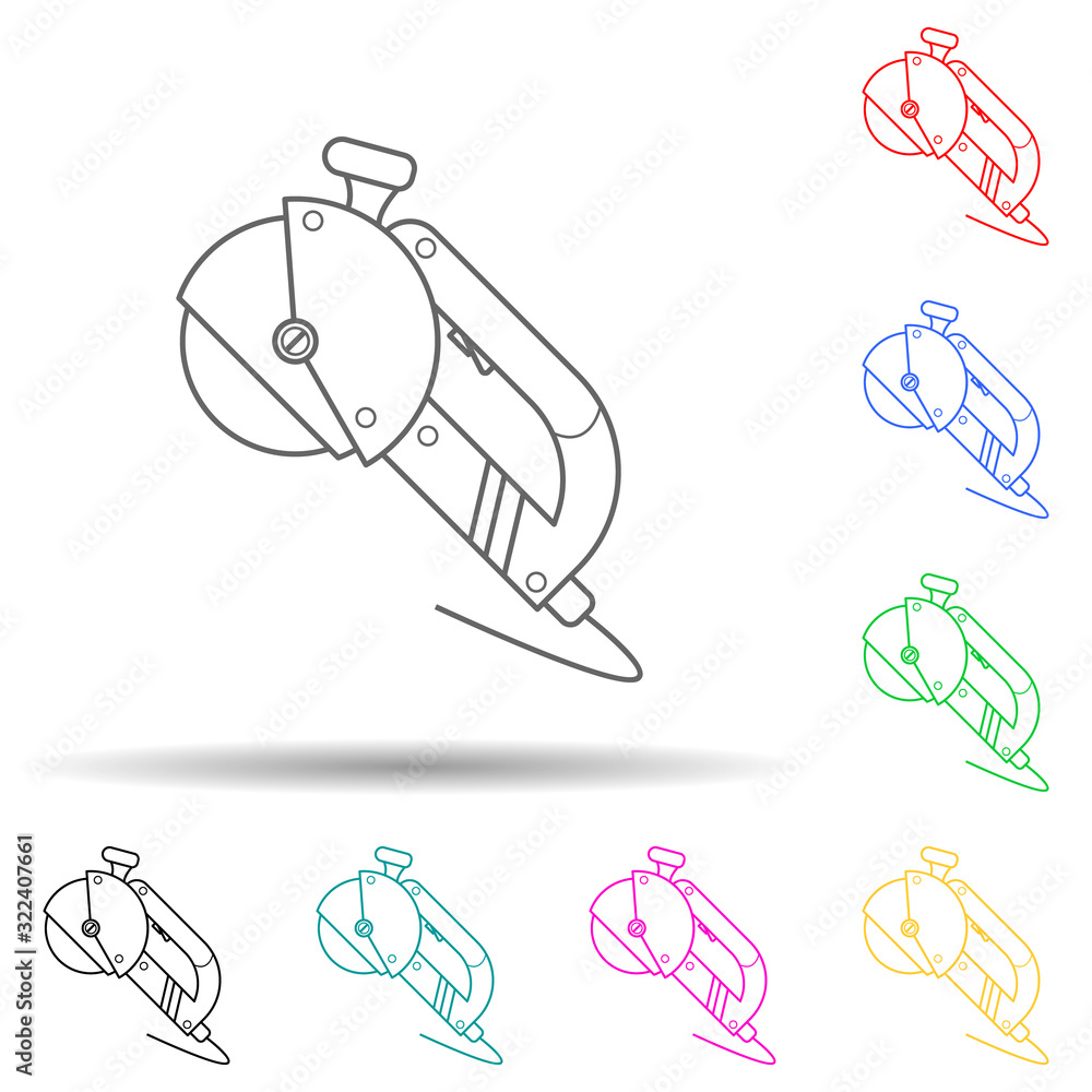 Poster grinder multi color style icon. simple thin line, outline vector of home repair tool icons for ui an