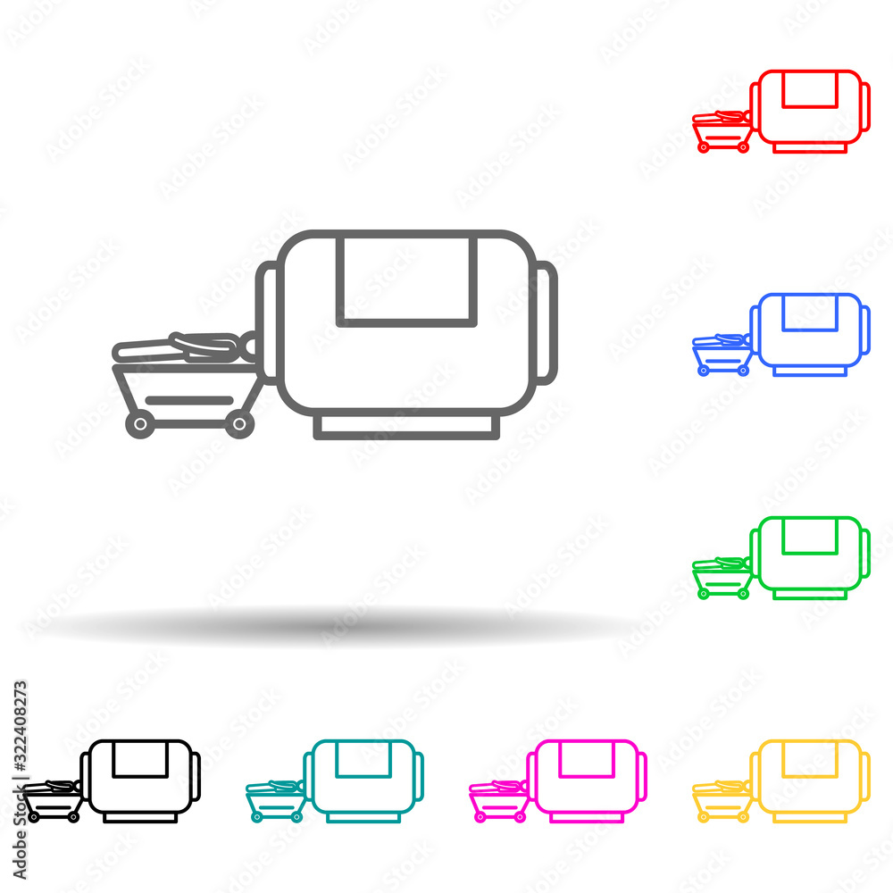 Poster tomography multi color style icon. simple thin line, outline vector of hospital icons for ui and ux,