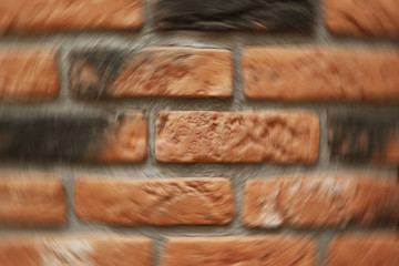Red brick wall, abstract background texture.