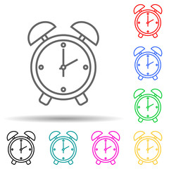 Fototapeta premium alarm clock multi color style icon. Simple thin line, outline vector of hotel icons for ui and ux, website or mobile application