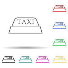 checker multi color style icon. Simple thin line, outline vector of hotel icons for ui and ux, website or mobile application