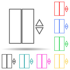 elevator multi color style icon. Simple thin line, outline vector of hotel icons for ui and ux, website or mobile application