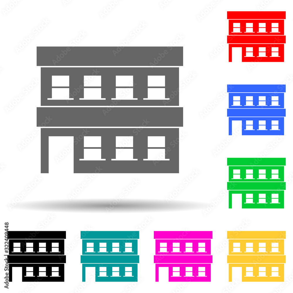 Poster apartments multi color style icon. simple glyph, flat vector of house icons for ui and ux, website o