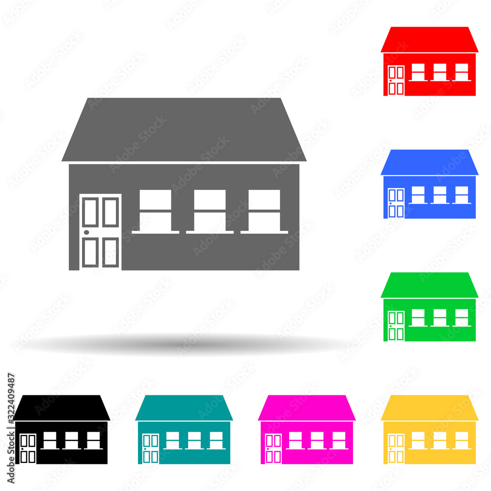 Aufkleber house multi color style icon. simple glyph, flat vector of house icons for ui and ux, website or mob