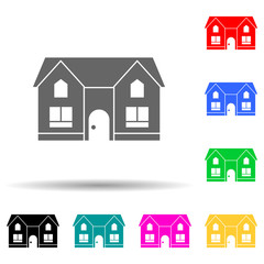 Fototapeta premium house multi color style icon. Simple glyph, flat vector of house icons for ui and ux, website or mobile application