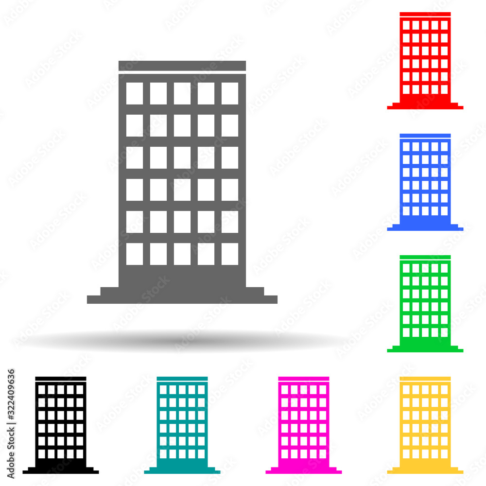 Poster apartment multi color style icon. simple glyph, flat vector of house icons for ui and ux, website or