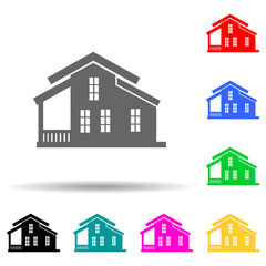 country house multi color style icon. Simple glyph, flat vector of house icons for ui and ux, website or mobile application
