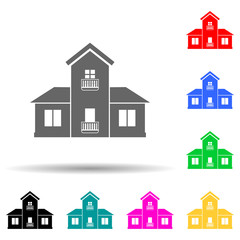house multi color style icon. Simple glyph, flat vector of house icons for ui and ux, website or mobile application