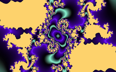 Blue yellow abstract background with stars