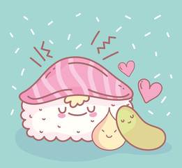 sushi and cookie menu restaurant food cute