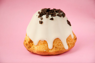 mini cupcake on a pink background 