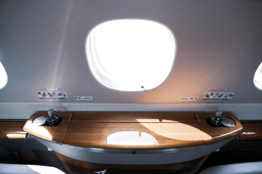 Business jet interior detail 