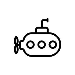 Periscope submarine icon vector. Thin line sign. Isolated contour symbol illustration