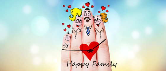 Finger Familie Konzept