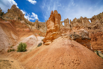 hiking the peek-a-boo loop in bryce canyon in utah in the usa