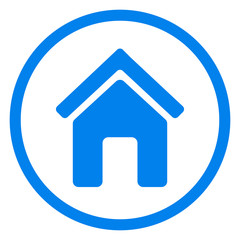 Fototapeta na wymiar Home Icon vector. Simple flat symbol. Perfect blue pictogram illustration on white background.