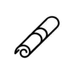 parchment paper scroll icon vector. Thin line sign. Isolated contour symbol illustration