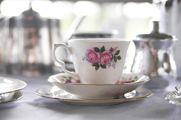 Fototapeta premium Cup of tea, High tea, Tea Party, Vintage, Elegant