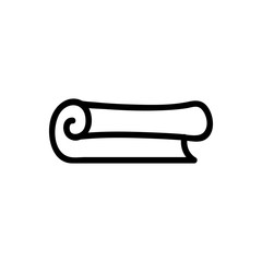 parchment paper scroll icon vector. Thin line sign. Isolated contour symbol illustration