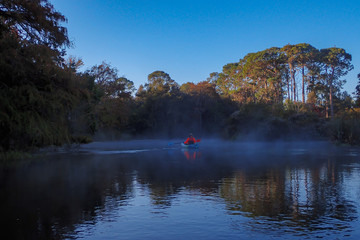 Kayaker on the Weeki Wachee river