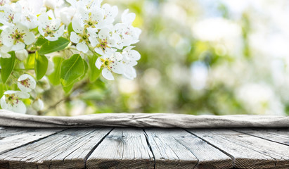 Empty old wooden table background