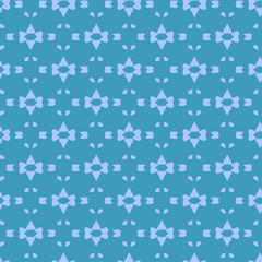 Blue dotted abstract symmetric vector pattern