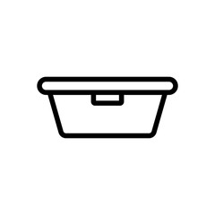 Lunchbox icon vector. Thin line sign. Isolated contour symbol illustration