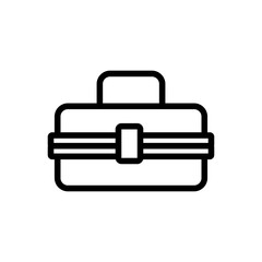Lunchbox icon vector. Thin line sign. Isolated contour symbol illustration