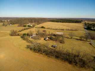 Farm fields in Damascus, Montgomery County, Maryland