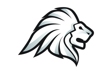 Majestic Lion Head Logo Side Profile Graphic Design for Sports Team or Company Branding
