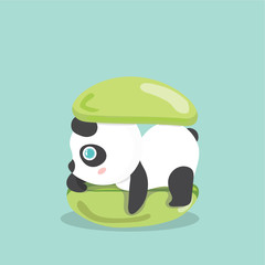 A cute cartoon animal with dessert..