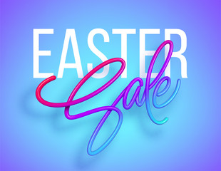 Rainbow Sale lettering in 3d style. Liquid effect of a color gradient in volumetric style. Isolated numbers on a white background. Vector illustration