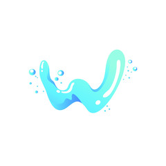 Letter w liquid logo design