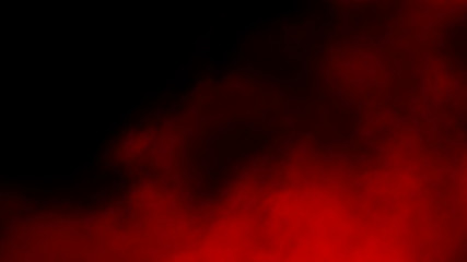 Fototapeta premium Paranormal mystic red smoke on the floor. Motion blur fog isolated on black background. Stock illustration.