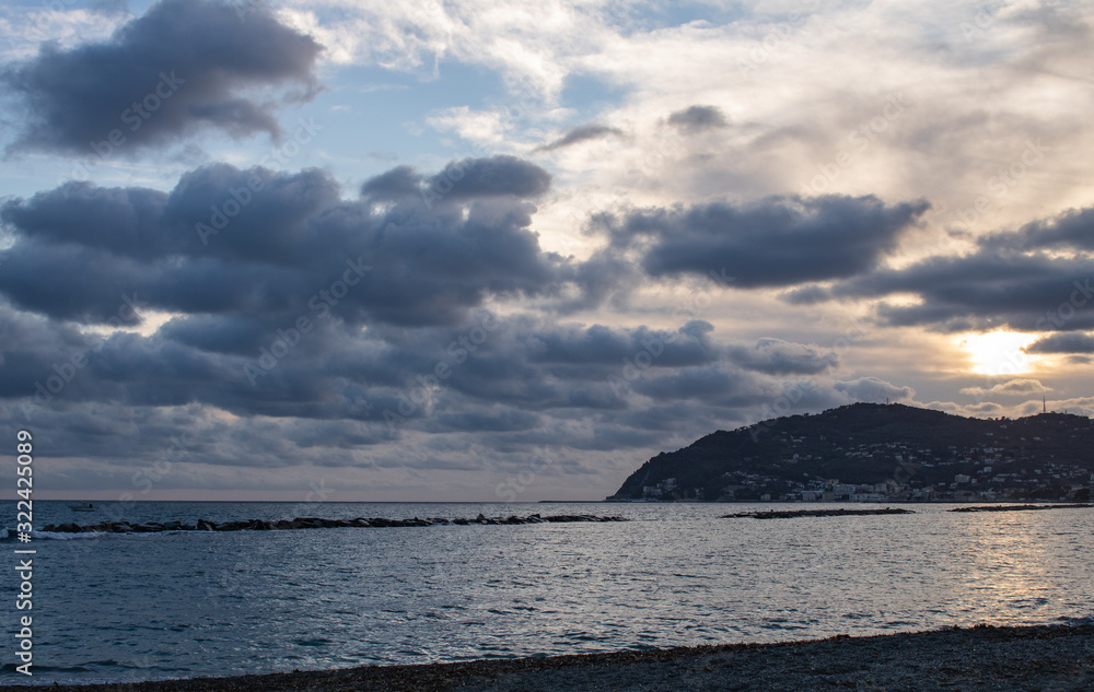 Wall mural seascape of italian coast