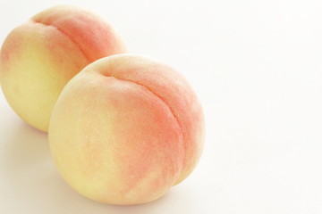 Japanese Peach on cloth with copy space
