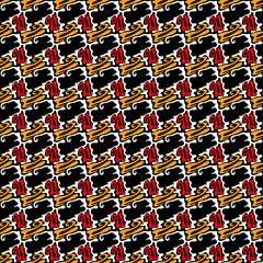 small geometric objects color abstract seamless ethnic pattern in graffiti style with elements of urban modern style