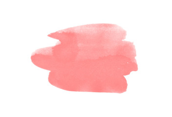 Abstract red watercolor isolated brush