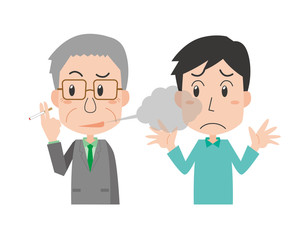 タバコ　高齢者　煙　副流煙　被害　嫌煙　男性