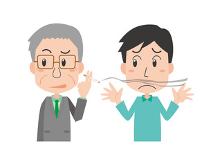 タバコ　高齢者　煙　副流煙　被害　嫌煙　男性