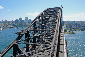 Close up of an arche of Sydney Harbour Bridge