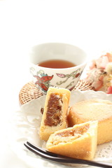 Taiwanese confectionery, pineapple pie on dish for gourmet dessert