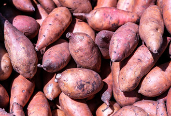 Pile of sweet potato or Kumara background